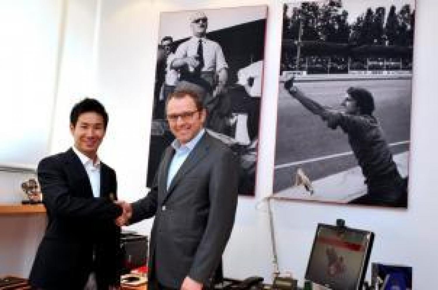 Kobayashi with Ferrari