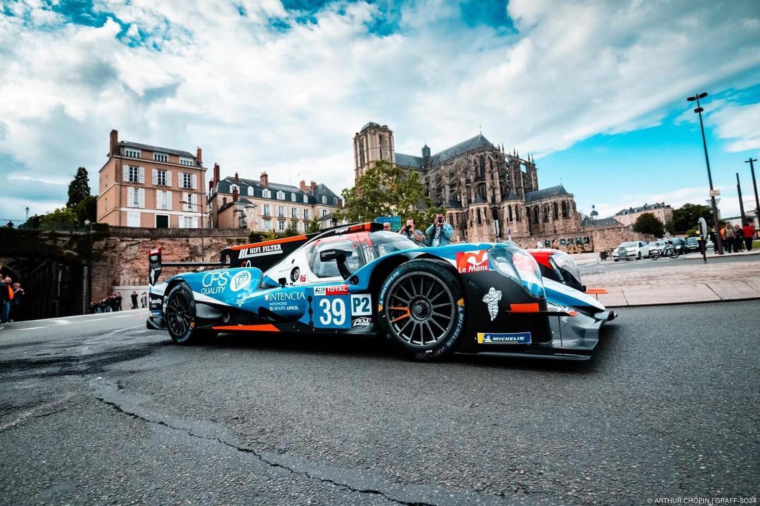 24 Hours of Le Mans – The SO24-DIROB by Graff team's ORECA in downtown Le Mans