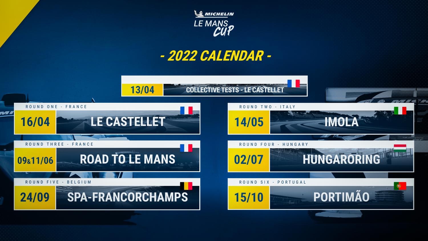Michelin Le Mans Cup – Six courses au calendrier 2022