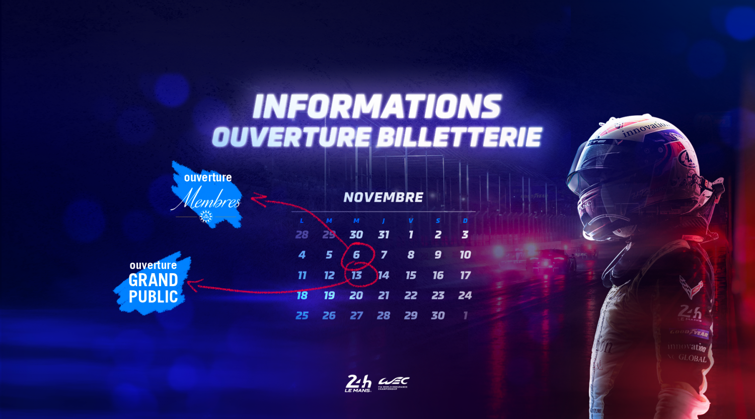 24 Heures du Mans : la billetterie ouvrira le mercredi 13 novembre 2024 !