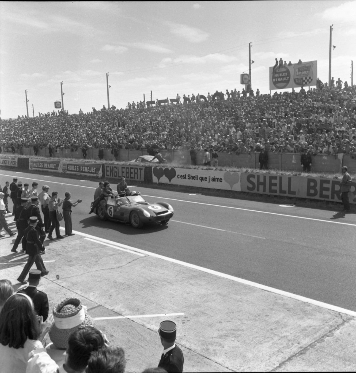 Watched on by a huge crowd, Hill/Gendebien became the winningest crew in the history of the 24 Hours, with three victories together. The record has since been matched, but not beaten.