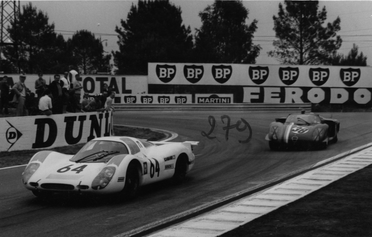 The Porsche 908 LH Coupé entered in 1969. Another 908 finished third at the 1968 24 Hours thanks to Jochen Neerpasch and Rolf Stommelen.