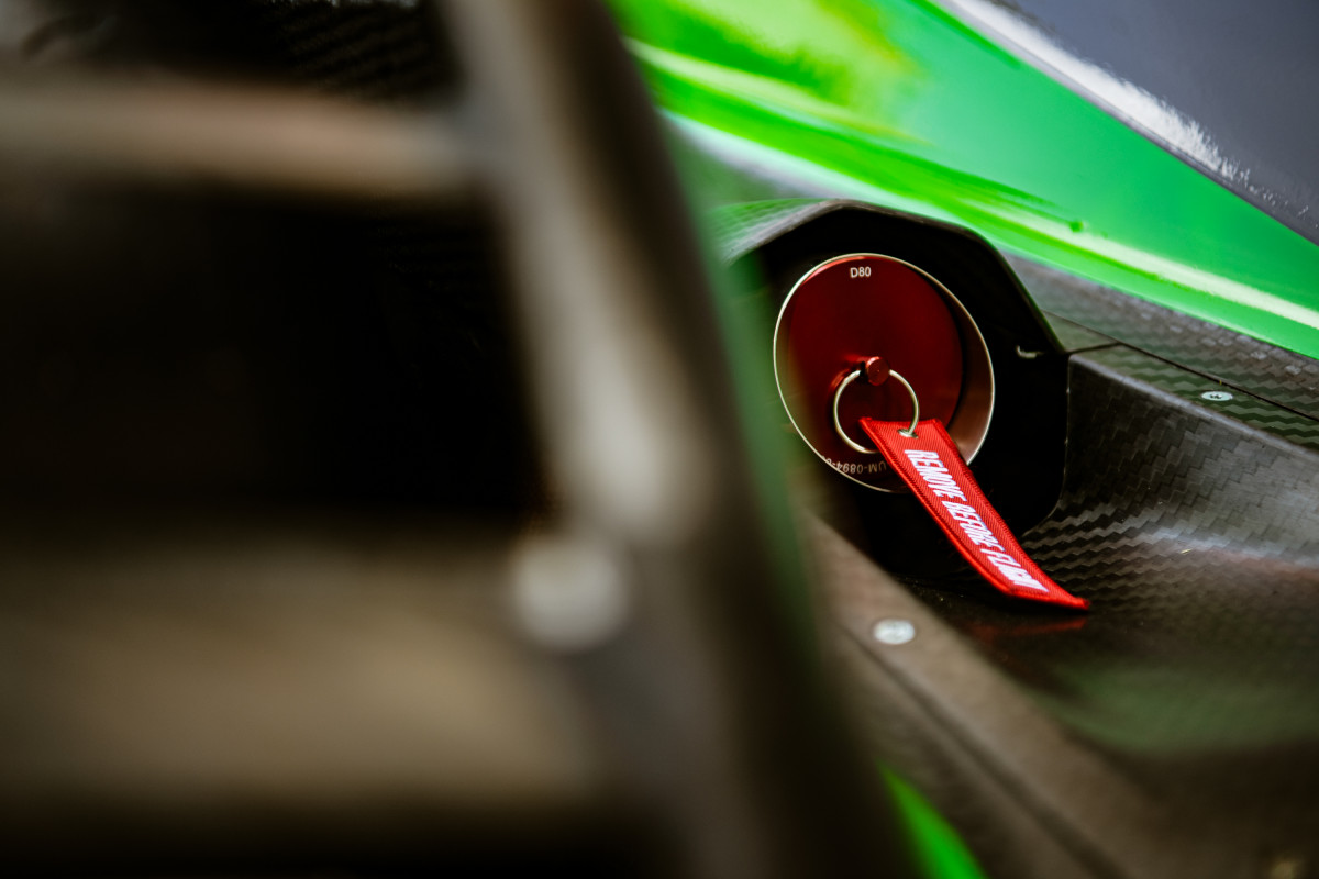 Close-up of the Lamborghini SC63