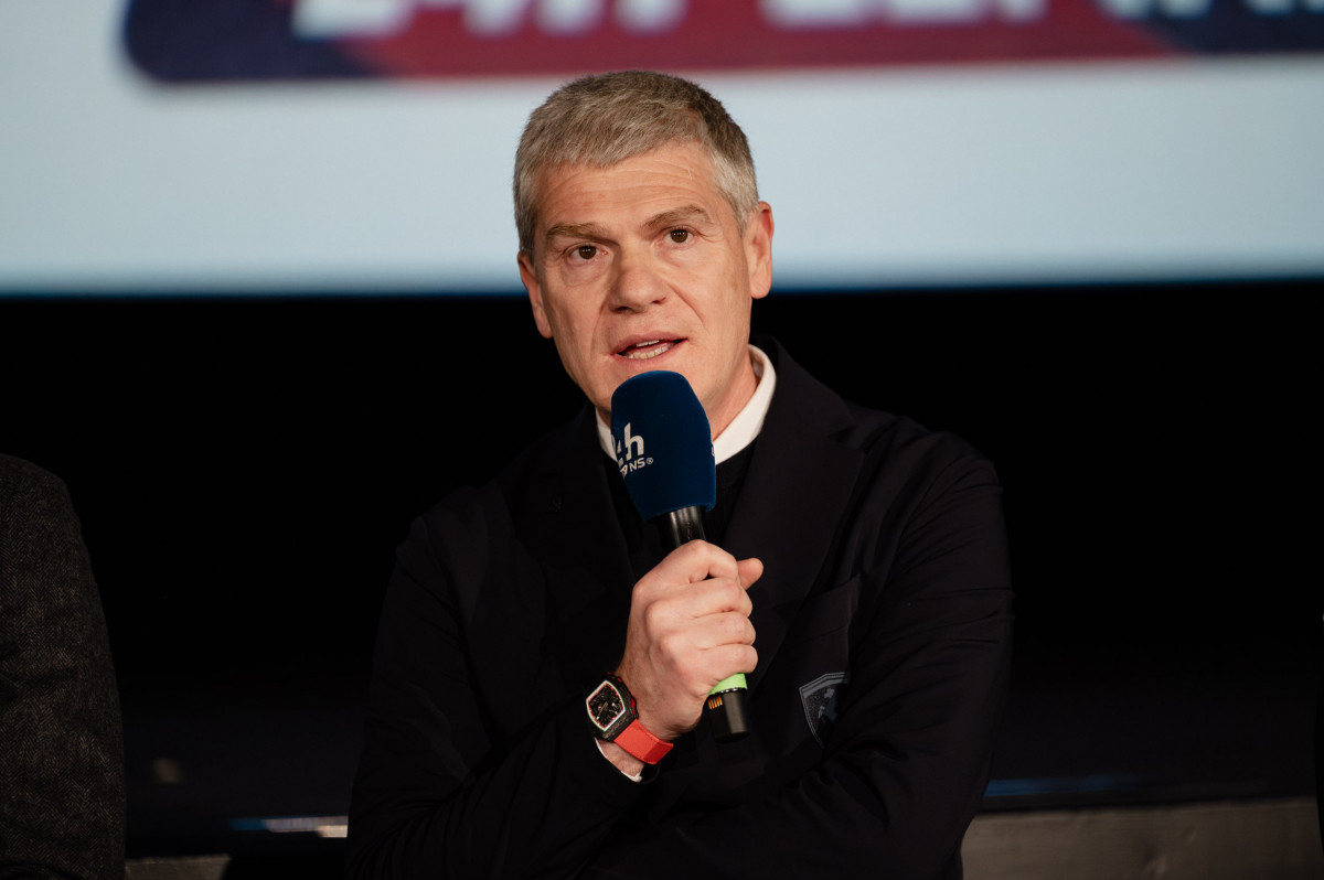 Antonello Coletta, directeur du programme endurance de Ferrari, évoquant le duel Ferrari VS Ford, qui se profile à l'horizon 2027, lors de la projection, en avant-première, du film officiel des 24 Heures du Mans 2025.