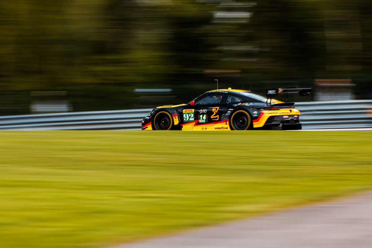 La Porsche 911 GT3 R LMGT3 #92 de The Bend Manthey figure en tête du Trophée Endurance FIA des équipes LMGT3, mais avec seulement quatre points d'avance sur la McLaren #10 de Garage 59.

©FIAWEC/DPPi