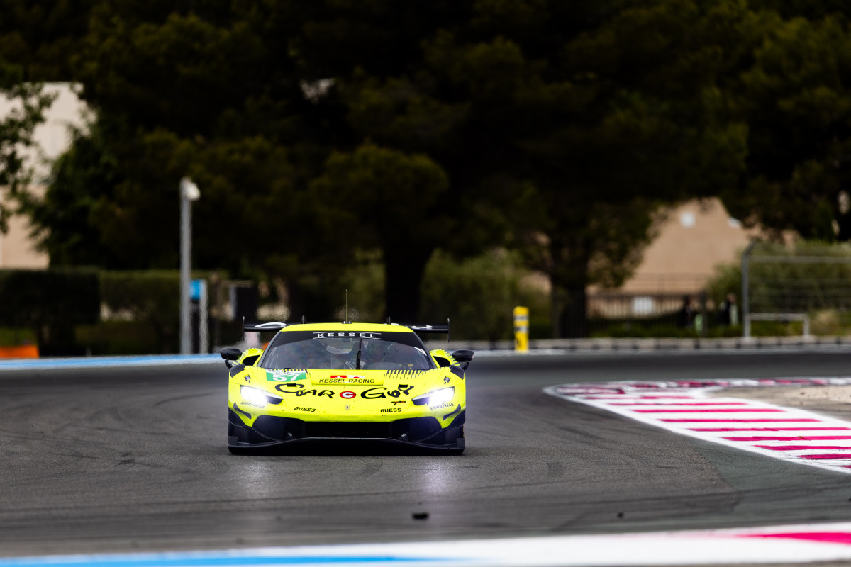 The Kessel Racing #57 Ferrari 296 LMGT3 Evo, leader of the 2026 European Le Mans Series LMGT3 class.